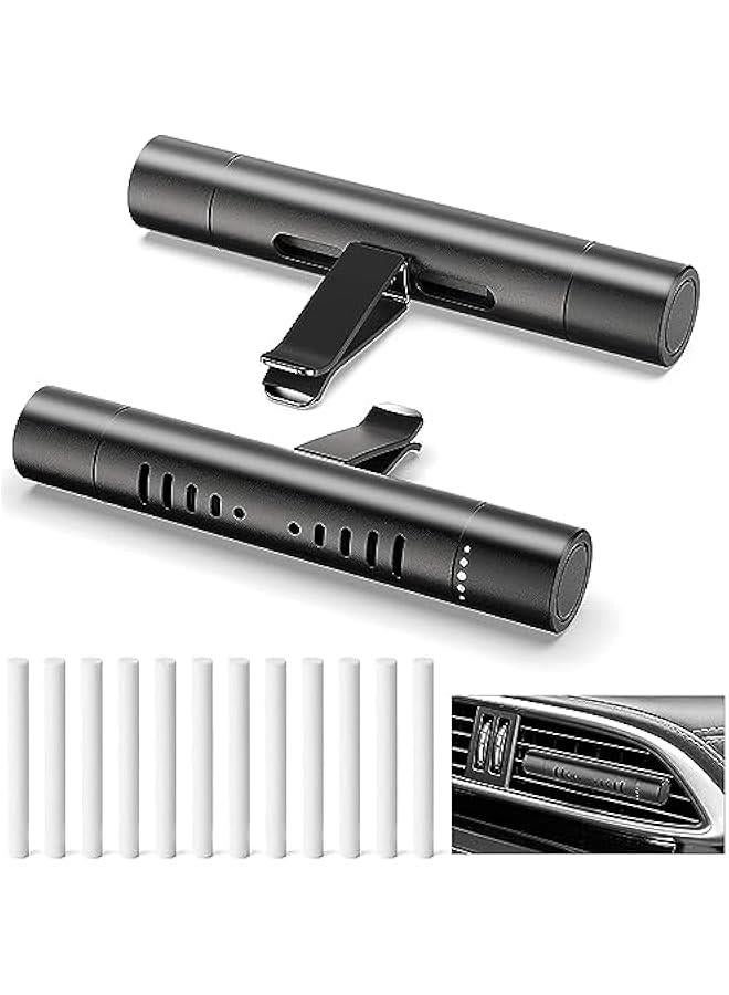 2 Packs Custom Car Air Freshener Diffuser Vent Clips for Car Decoration Accessories with 12 Refill Sticks for Cars, Office, Kitchen, Bathroom, Pet Houses - Image 1